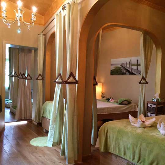 Thaewa Thaimassage Köln - Blick in den Massagebereich